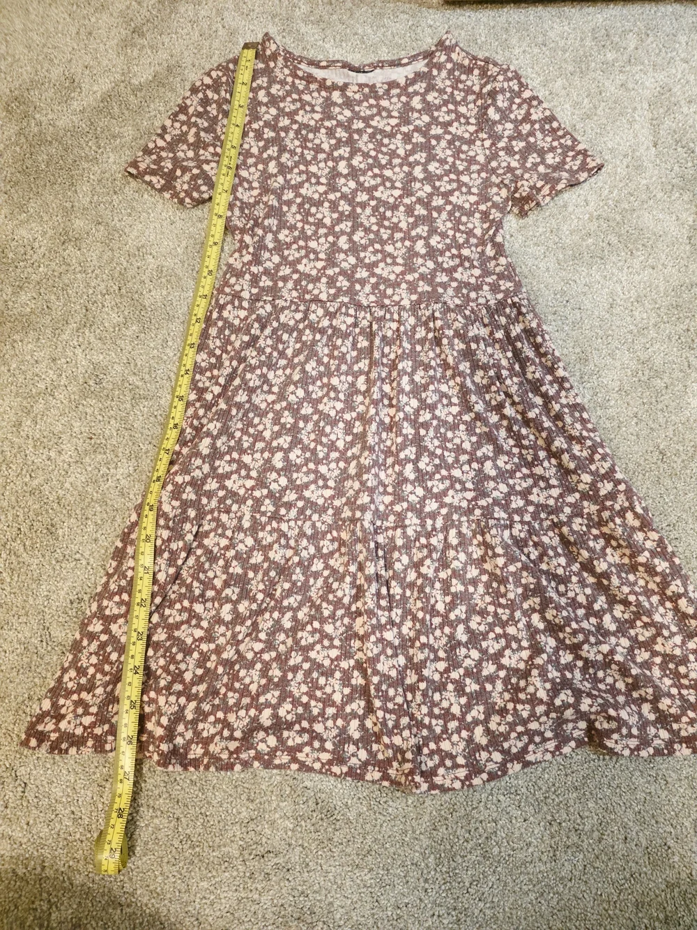 Target Girls' Mauve Floral Short Sleeve Dress